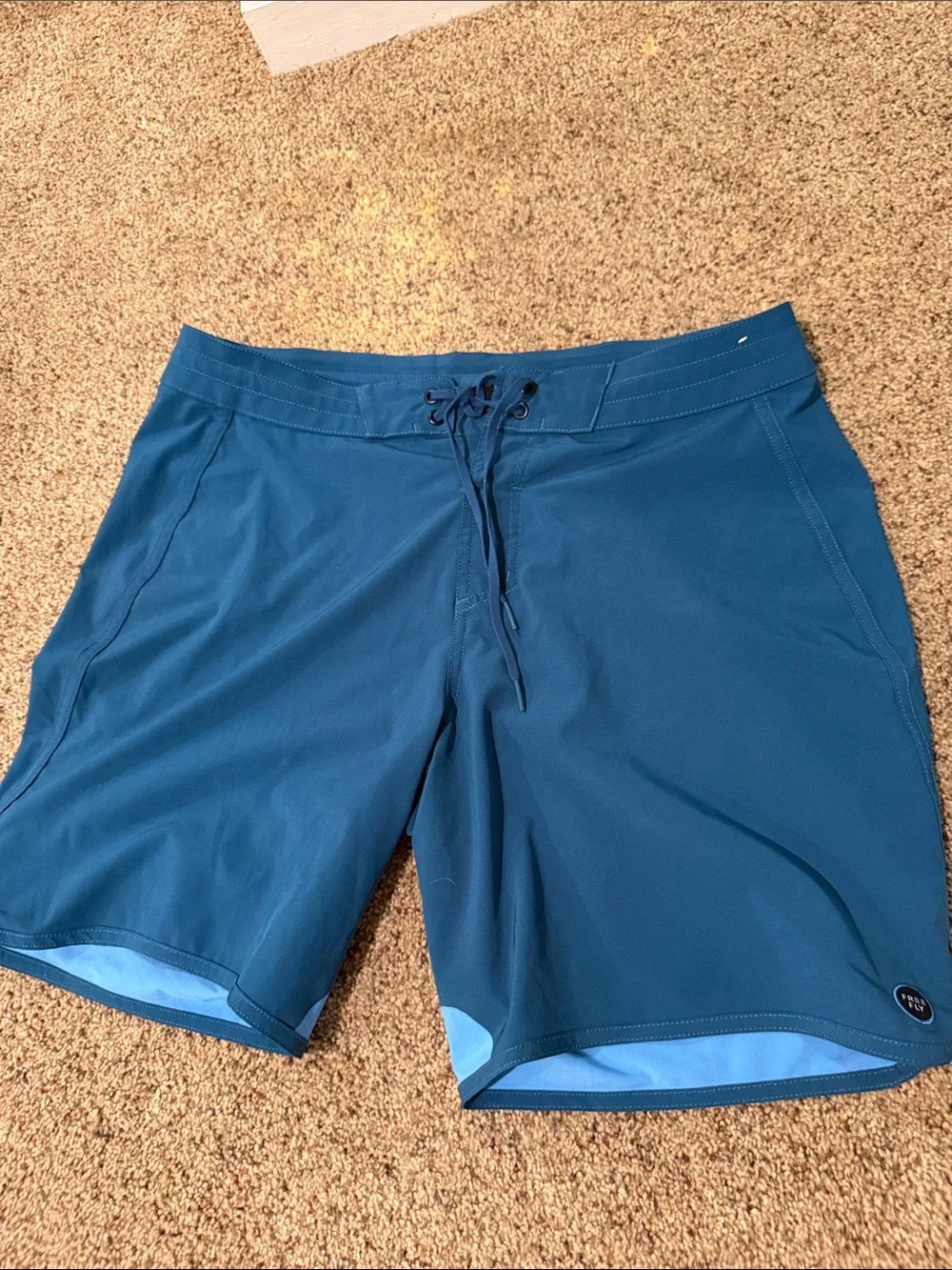 Free Fly Apparel Teal Blue Men’s Swim Trunks size 32